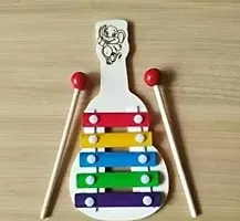 Xylophone Guitar Wooden (5 Nodes) | Kids First Musical Sound Instrument Toy , ( wooden , Multicolor )-thumb1