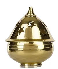 Akhand Diya Oil Lamp for Pooja, Home Temple and Diwali | Return Gifts | Wedding  ( Brass , 7 cm )-thumb1