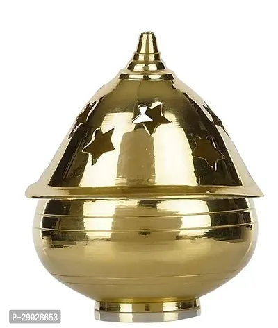 Akhand Diya Oil Lamp for Pooja, Home Temple and Diwali | Return Gifts | Wedding  ( Brass , 7 cm )-thumb2