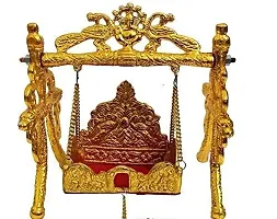 Metal Krishnaji Kanhaji Jhula Palna for Pooja Temple Decorative Showpiece and Gift Items Pooja Jhula-thumb1