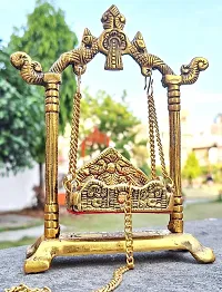 Jhula /Metal / Metal Jhula .Golden Jhula /Ladu Gopal /Jhula /Kridhna Jhula /Hindola/Home Decor /Religious Item /Gifting Item-thumb1