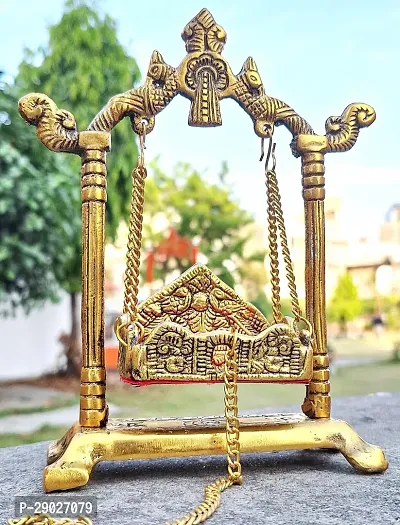 Jhula /Metal / Metal Jhula .Golden Jhula /Ladu Gopal /Jhula /Kridhna Jhula /Hindola/Home Decor /Religious Item /Gifting Item-thumb2