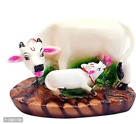 Decorative Marble dust/Polyresin Cow and Calf for gifting  decoration-thumb0