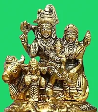 Metal Lord Shiva Parvati Kartikeya and Ganesha Murti Shiv Family Parivar Idol Statue for Home Decor, Mandir ,Temple, GiftMetal Lord Shiva Parvati Kartikeya and Ganesha Murti Shiv Family Parivar Idol S-thumb2