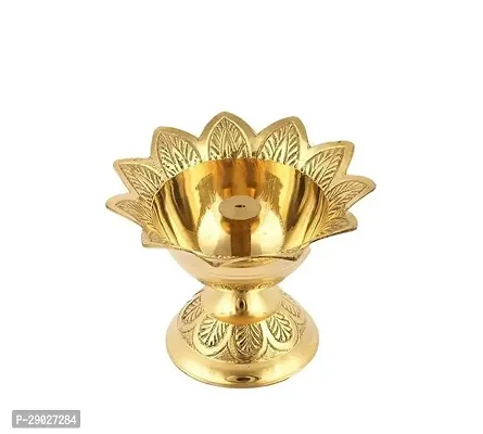 Akhand Diya Brass Oil Puja Lamp for Home Office Gifts Pooja Articles Decor Set Of 2 Diya-thumb2