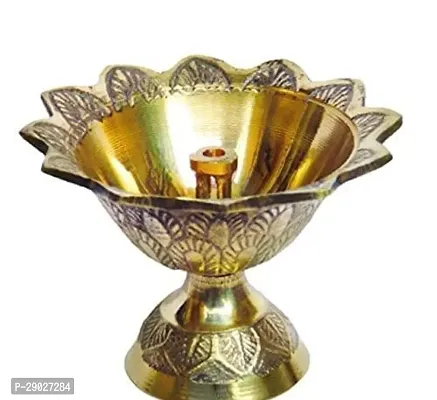 Akhand Diya Brass Oil Puja Lamp for Home Office Gifts Pooja Articles Decor Set Of 2 Diya-thumb3