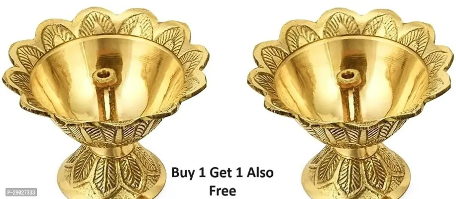 Diya /Brass Diya /Golden Diya / Diya Set / Lalten Diya / Decorative Diya /Diwali And Navratri Special Diya-thumb0