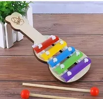 Wish Online Xylophone, 2 Sticks Kids First Musical Sound Instrument Toy | Babies Toddlers 6 Months + (Small Guitar Xylophone )-thumb1