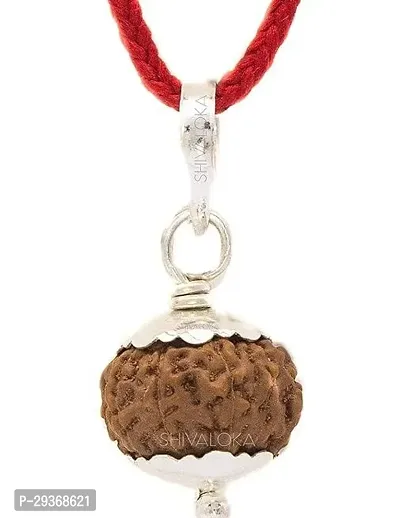 10 Mukhi Rudraksha Original Certified Silver Ten Face Rudraksha For Men and Women