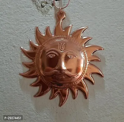 Sun Surya Suraj Sharp Rays Copper Size 20cms Wall Hanging Decor for Home