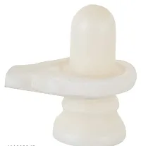 Handcrafted White Marble Shivling Idol-thumb1