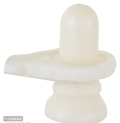 Handcrafted White Marble Shivling Idol-thumb2