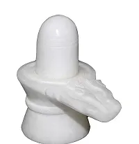 Handcrafted White Marble Shivling Idol-thumb2