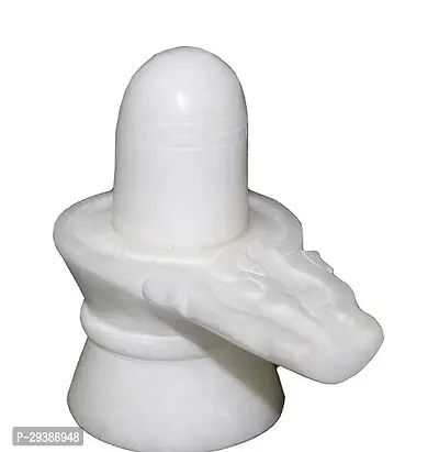 Handcrafted White Marble Shivling Idol-thumb3