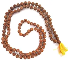 Panch Mukhi Rudraksha Prayer 108 + 1 Beads Japa Mala-thumb1