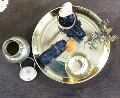 Black Shivling , Nandi Ji , Brass Trishul, Copper Naag, Katori, Gangajali ,tasta Shivling Combo Set of 7-thumb2