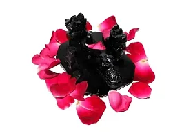 Black Marble Shivling with Shiv Parivar and Nandi Statue Religious showpiece-thumb1