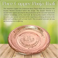 Pure Copper Pooja Plate/thali with Engraved Om Design-thumb2