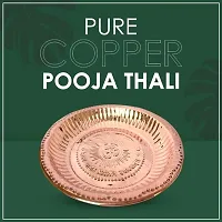 Pure Copper Pooja Plate/thali with Engraved Om Design-thumb2