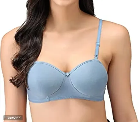Stylish  Cotton Blend Solid Bras For Women-thumb0