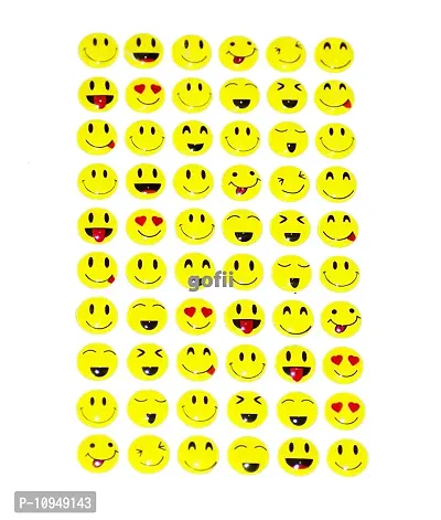 gofii Mini/Small Self Adhesive 3D Different Moods Smiley/Emoji Plastic Stickers Pack of 1 Sticker-thumb2