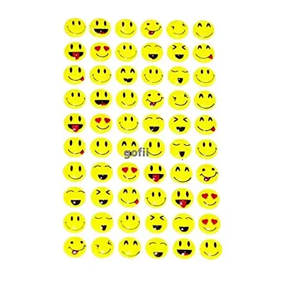 gofii Mini/Small Self Adhesive 3D Different Moods Smiley/Emoji Plastic Stickers Pack of 1 Sticker