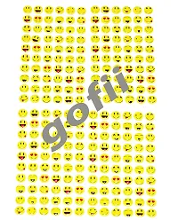 gofii Mini/Small Self Adhesive 3D Different Moods Smiley/Emoji Plastic Stickers Pack of 4 Sticker-thumb2