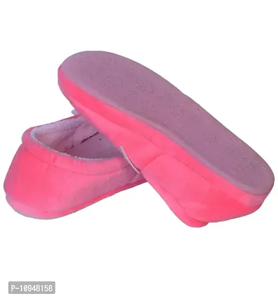 SF Women's Artificial Fleece Winter Warm Anti-Slip Heart House Slippers Warm Winter Comfortable and Soft Indoor/Outdoor Pink-thumb3