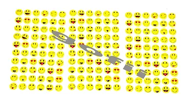 gofii Mini/Small Self Adhesive 3D Different Moods Smiley/Emoji Plastic Stickers Pack of 3 Sticker-thumb1