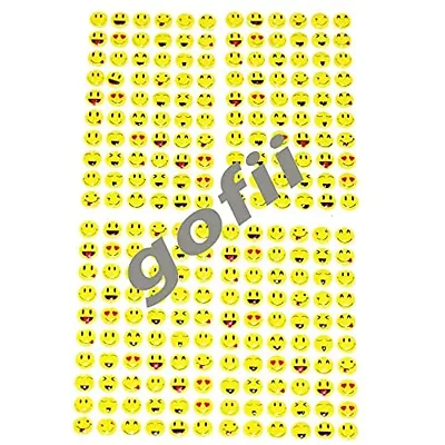 gofii Mini/Small Self Adhesive 3D Different Moods Smiley/Emoji Plastic Stickers Pack of 4 Sticker