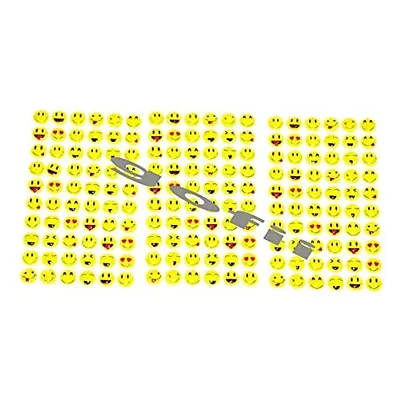 gofii Mini/Small Self Adhesive 3D Different Moods Smiley/Emoji Plastic Stickers Pack of 3 Sticker