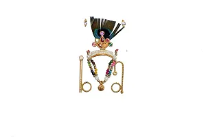 gofii Velvet God Poshak (4 inch, Multicolour) Pack of 1 with one Jewelry Set, one pagdi, one gaddi-thumb2