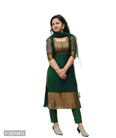 Women Kurti Set (Medium, Green)-thumb2