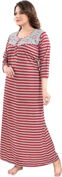 KTC-woolen night dress-Maroon-thumb1