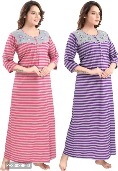 KTC-Woolen Nighty-Pink And Blue-thumb0