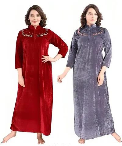 Must Have Velvet Nightdress Women's Nightwear 