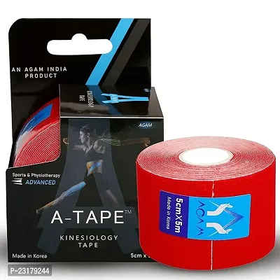 A-Tape Waterproof Kinesiology Tape | Spandex Cotton Latex Free Breathable Athletic Sports Tape For Injury, Muscle Support, Pain Relief, Joint Support And Physiotherapy (5 Mtr X 5 Cm) Checks Beige