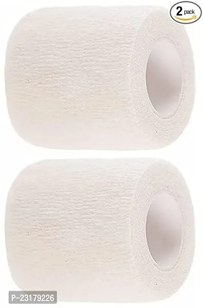 A-Tape Cohesive Self Adhesive Crepe Bandage White Color (Reusable And Waterproof, 5Cm X 4.5 Mtr) Pack of 2