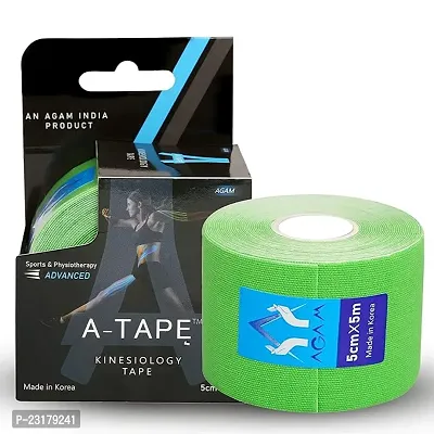 A-Tape Cohesive Crepe Bandage Green (Pack Of 2) Elastic Self Adhesive (5 Cm X 4.5 Mtr)