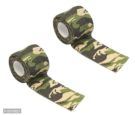 A-Tape Cohesive Self Adhesive Crepe Bandage Army Color (Reusable And Waterproof, 5Cm X 4. 5 Mtr) pack of 2
