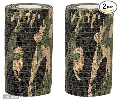 A-Tape Cohesive Self Adhesive Elastic Crepe Bandage Army (10 Cm X 4.5 Meters), Pack Of 2