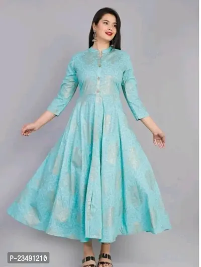 Beautiful Chiffon Stitched Printed Anarkali Kurta for Women-thumb0