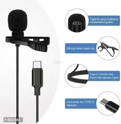 POKRYT Type C Clip on Mic Microphone for Audio and Video Recording Microphone Microphone Microphone-thumb2