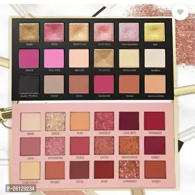 Nude Eye Shadow Palette And Rose Gold Eyeshadow 18+18 Colors 36 G Multicolor-thumb0