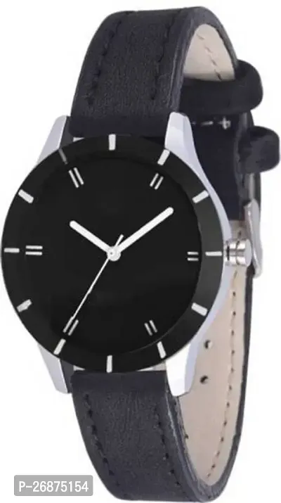 Stylish Black Rubber Analog Watches For Women