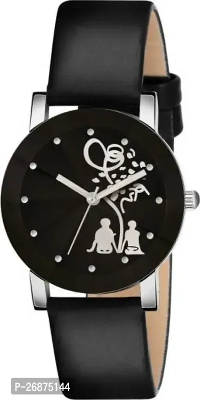 Stylish Black Rubber Analog Watches For Women-thumb0