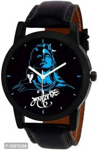 Stylish Black Rubber Analog Watch For Men-thumb0