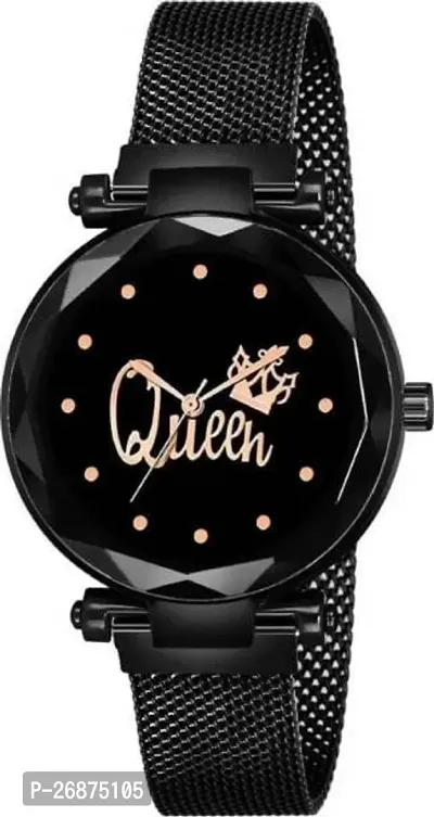 Stylish Black Metal Analog Watches For Women-thumb0