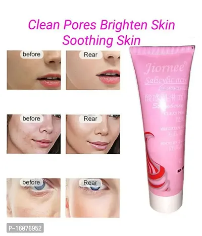 Salicylic Ice Cream Whitening Strawberry Gel Face Mask Gel 120 ml PINK-thumb0