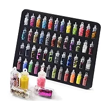 3D Glitter Set of Nail Decoration,Nail Art Tool for Nail Decoration Multicolour - Set of 48 Bottles-thumb1